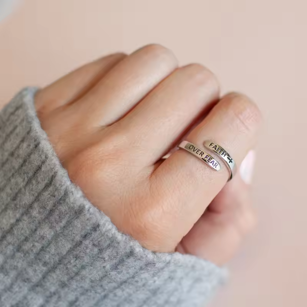 Faith Over Fear ring,
Inspirational rings for women,
Faith-based jewelry,
Christian jewelry rings,
Religious rings for men,
Motivational rings,
Faith Over Fear jewelry,
Engraved faith rings,
Customizable Faith Over Fear ring,
Religious message rings,
Stainless steel faith rings,
Empowerment rings for women,
Faith Over Fear gift ring,
Faith and courage ring,
Faith Over Fear band ring